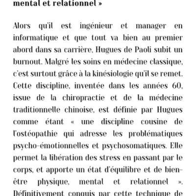 Marie Claire - A la Découverte de la kinésiologie (partie 2)