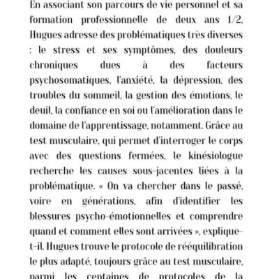 Marie Claire - A la Découverte de la kinésiologie (partie 3)