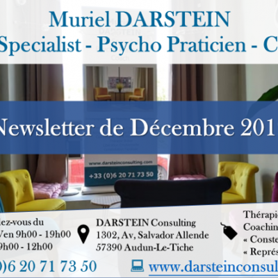 Newsletter de Décembre 2019 et rentrée 2020 - Nouveautés, Actualités, Evènements bien-être : https://www.darsteinconsulting.com/2019/12/03/newsletter-de-d%C3%A9cembre-2019/